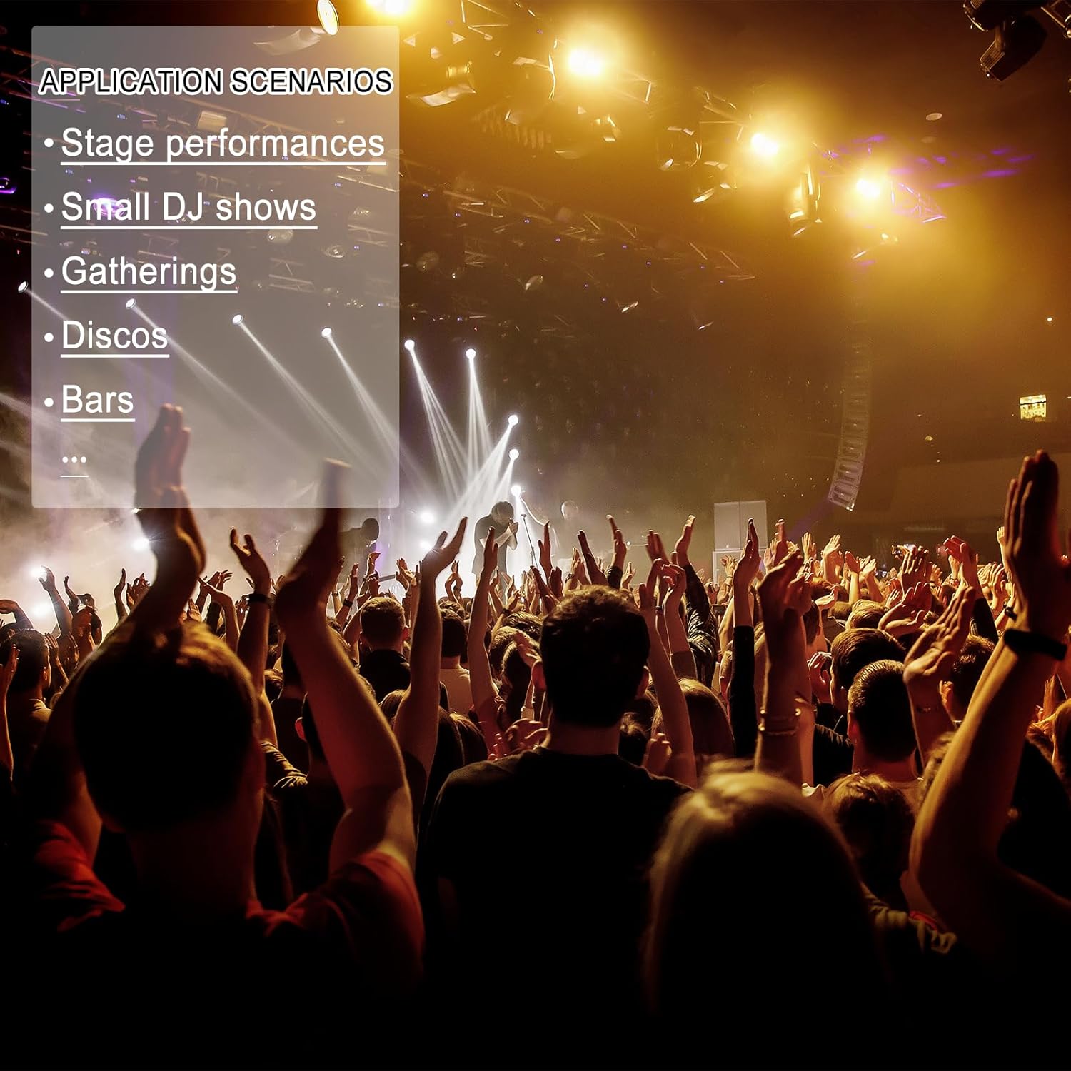 MAD OWL 200w Led Blinder Stage Par Lights,2-Eyes Warm White led Stage Lights, DMX Control,Sound Activation COB Strobe for Theater, Church, DJ Events