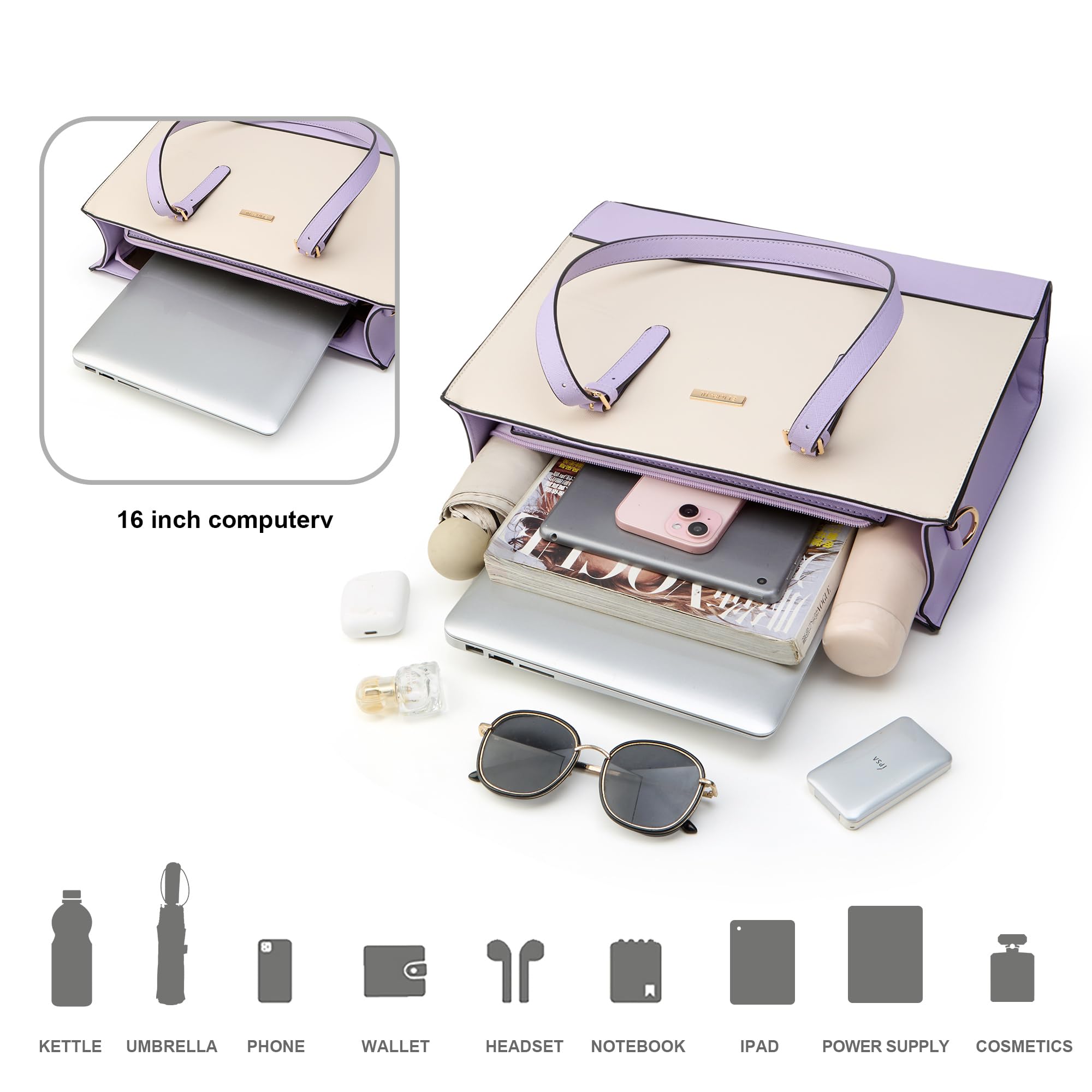 Modische Damen-Handtaschen, Tragetasche, Schultertasche, Tragegriff oben, Geldbörsen-Set