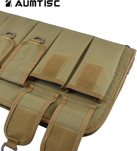 Miniatura 4 de AUMTISC Funda táctica para pistola de rifle de 3642 pulgadas, bolsa suave para escopeta con 6 bolsas, correas de velcro en el interior, cremallera