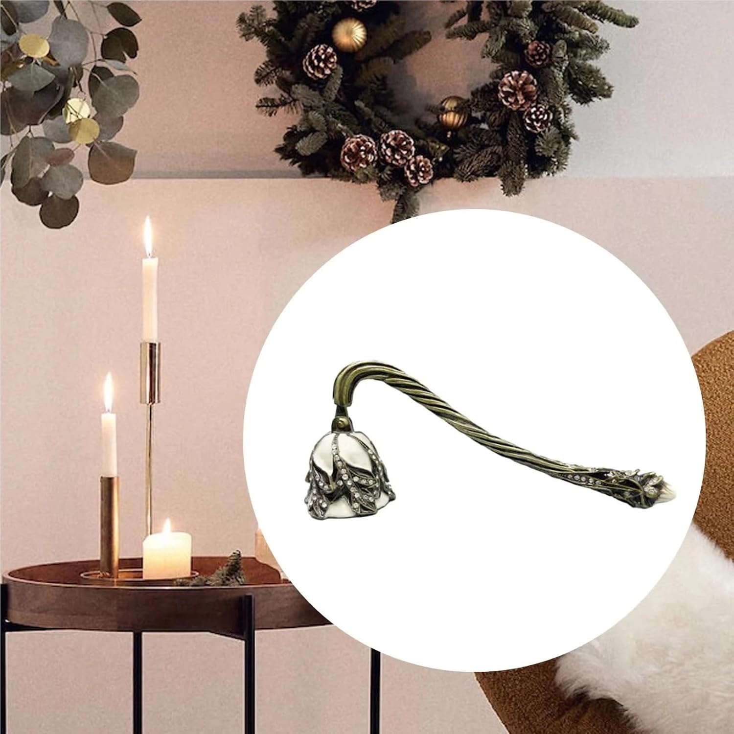 Candle Snuffer Candle Snuffer 1PC Metal Extinguisher with Long Handle to Safely Extinguish Candles Parties Weddings Home Decor Extinguish The Candle
