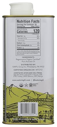 SIMPLi Regenerative Pure Avocado Oil, 16.9 fl oz