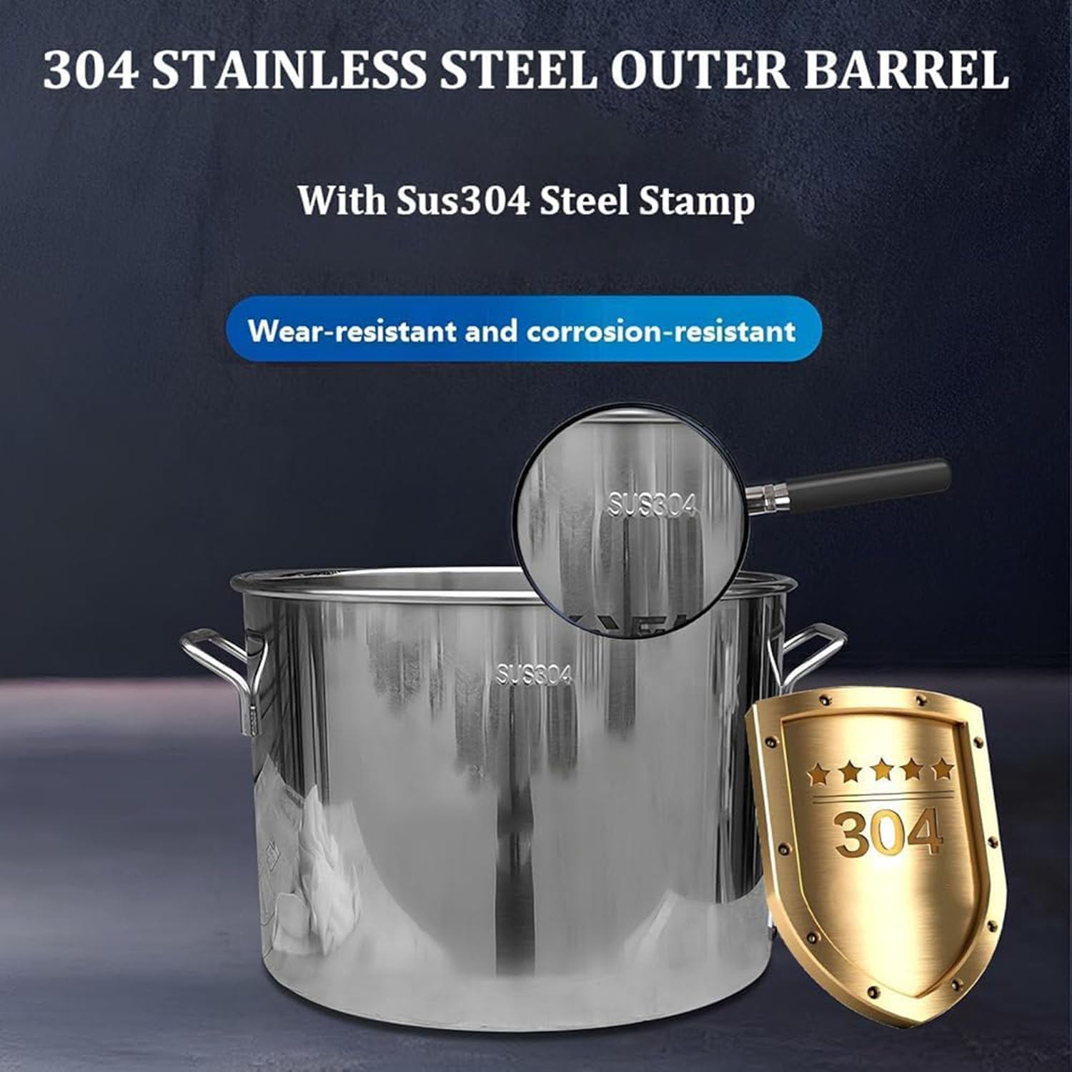 Fruit Press 8L - Wine Press Apple Press Stainless Steel for Fruit Cider Berry Wine Making Homemade Naturial Juice, Grape, Vinasse,Oil Pomace and Honeycomb, Apple Crusher Presser