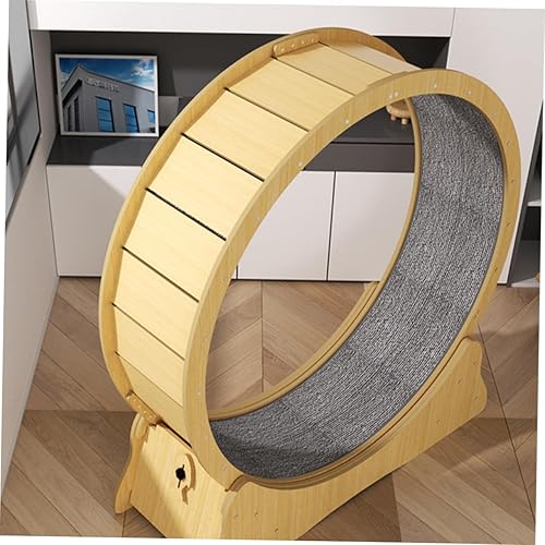 Miniatura 7 de Yardwe Alfombrilla para ruedas de ejercicio para gatos, cojín de fieltro para rueda de correr para gatos, almohadilla para rascar, rueda de gato,