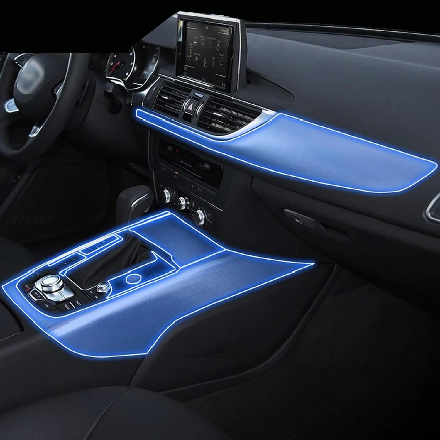 Film protecteur TPU auto contre rayures console Audi A6 A7 C7