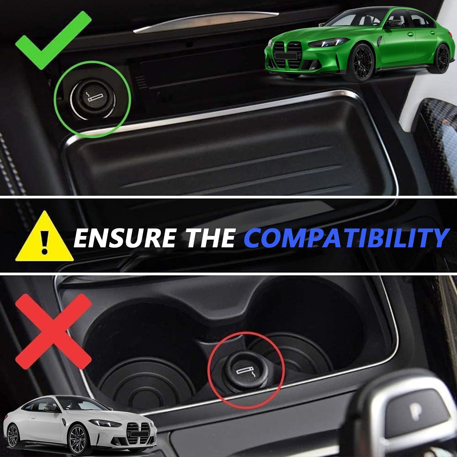 Kabelloses Auto Ladegerät für BMW 3 Series 4 Series 2013-2015, für BMW M3 M4 2014-2020, OEM-Passform mit 27W USB-A & Type-C Schnellladendes Handy-Ladegerät für BMW F30 F32 F80 F82 Zubehör