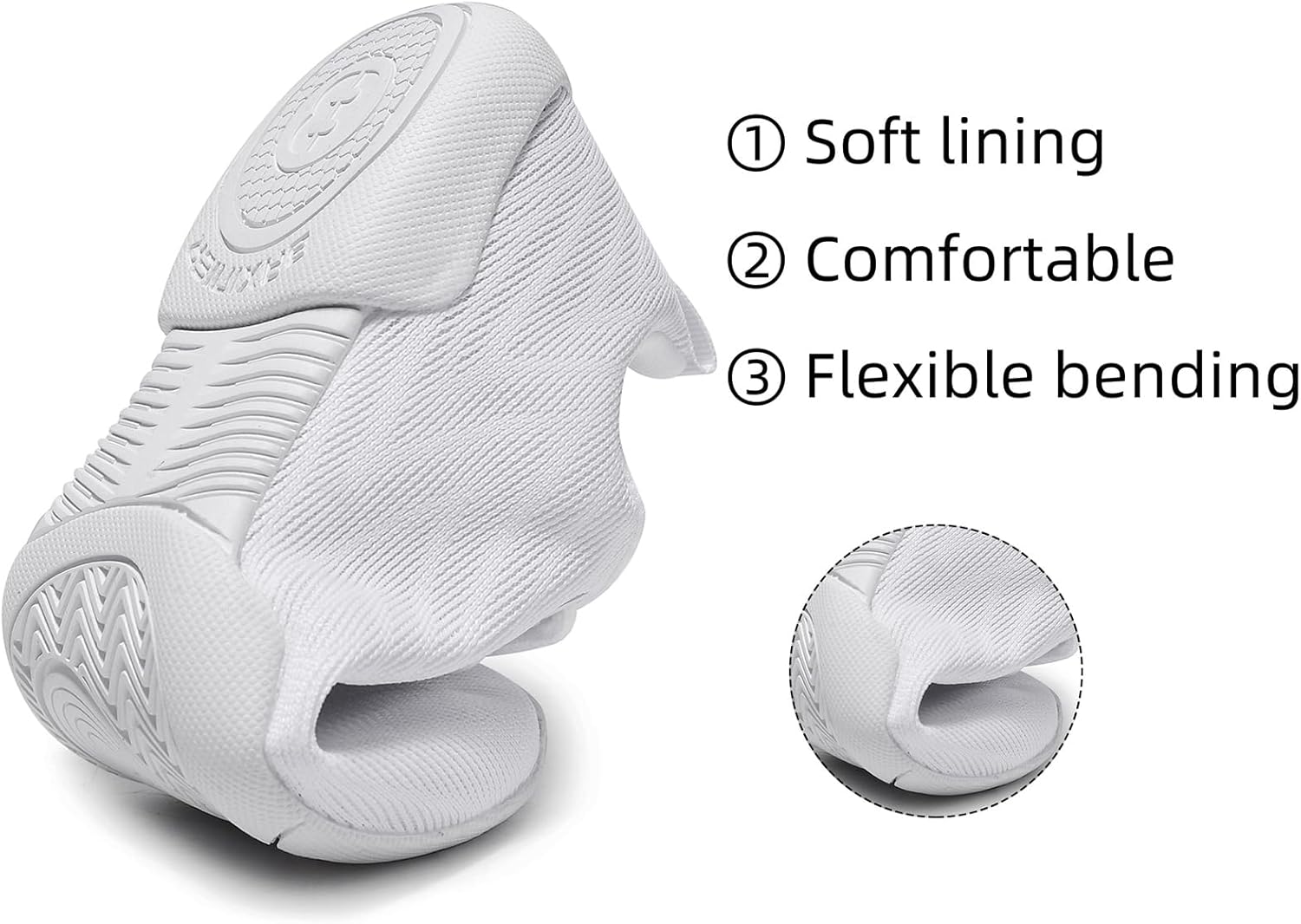 BAXINIER Girls White Cheerleading Shoes Breathable Youth Cheer Competition Sneakers Athletic Training Dance Tennis Walking Shoes - Image 3