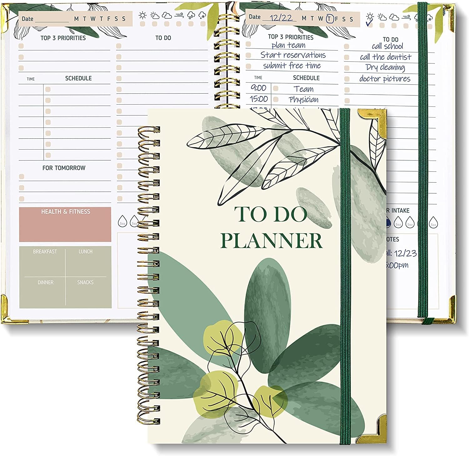Weekly Daily Planner, To Do List Planner Notebook Undated, Daily Tasks Boost Productivity, The Perfect Daily Journal Undated Office Supplies Checklist, 120 Pages, 148 ร 210mm