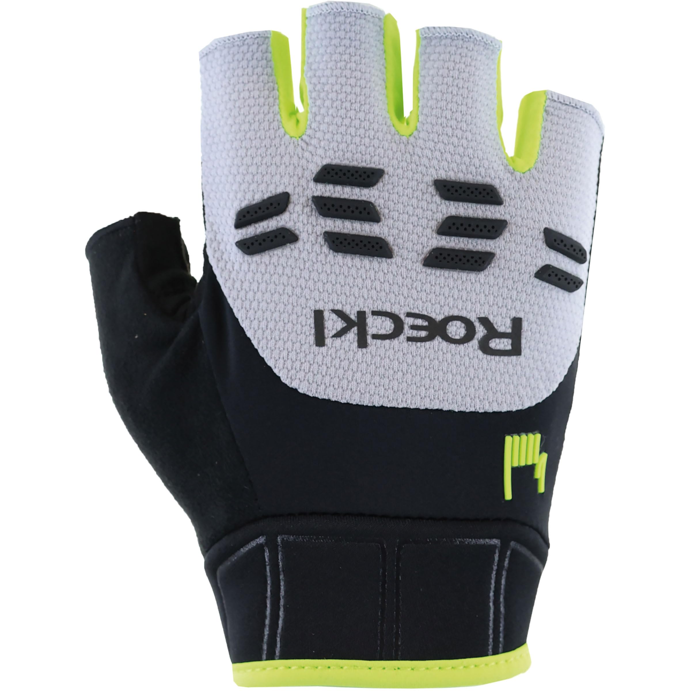 Roeckl Sports Iseler 2 Fahrrad Handschuhe kurz weiß/gelb 2025 – Größe 9.5