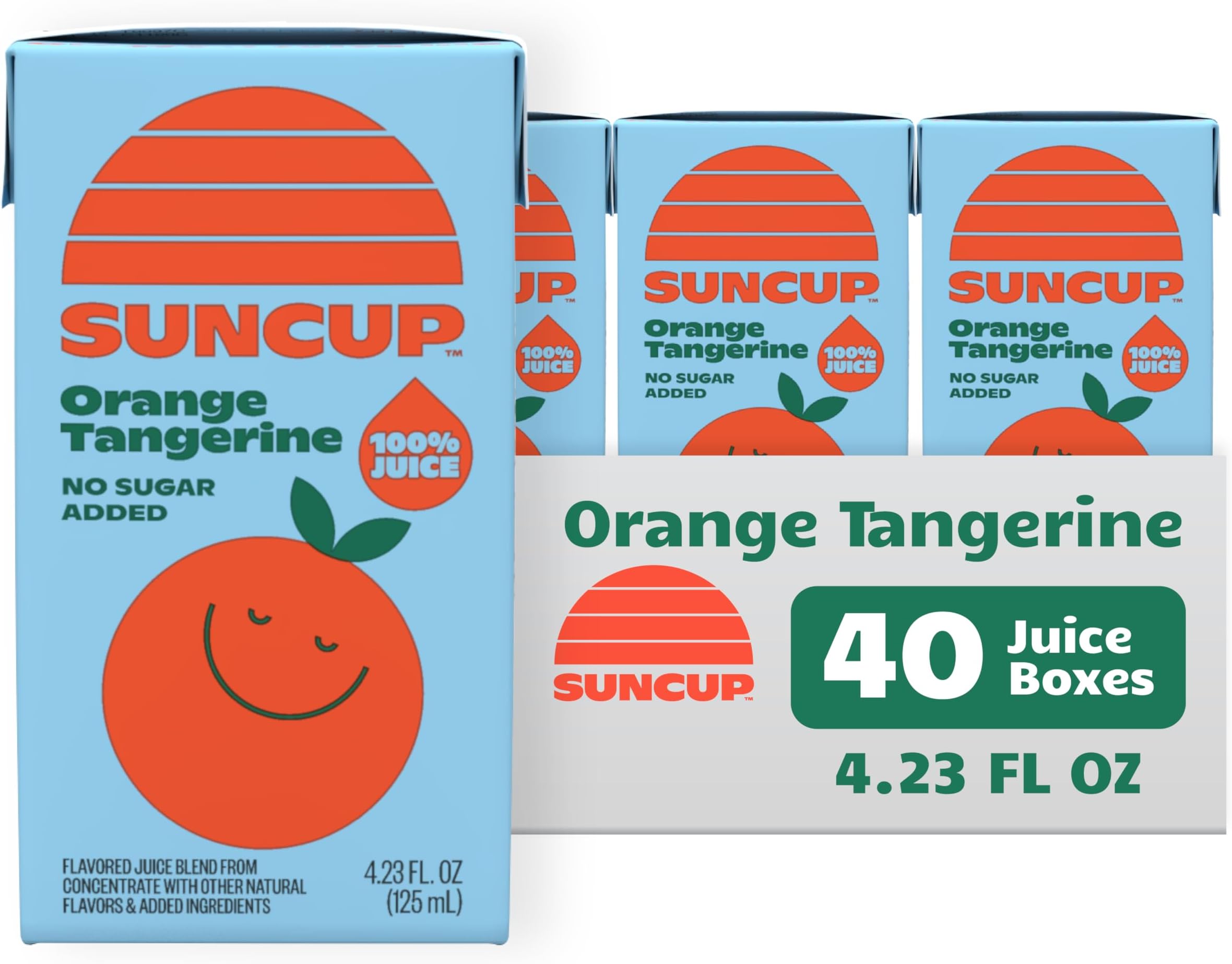100% Juice Boxes for Kids | No Added Sugar, No Dyes, No Preservatives | Trusted in Schools Across 49 States | Bulk Pack with Straw | 4.23 oz (40 Pack), Orange Tangerine
