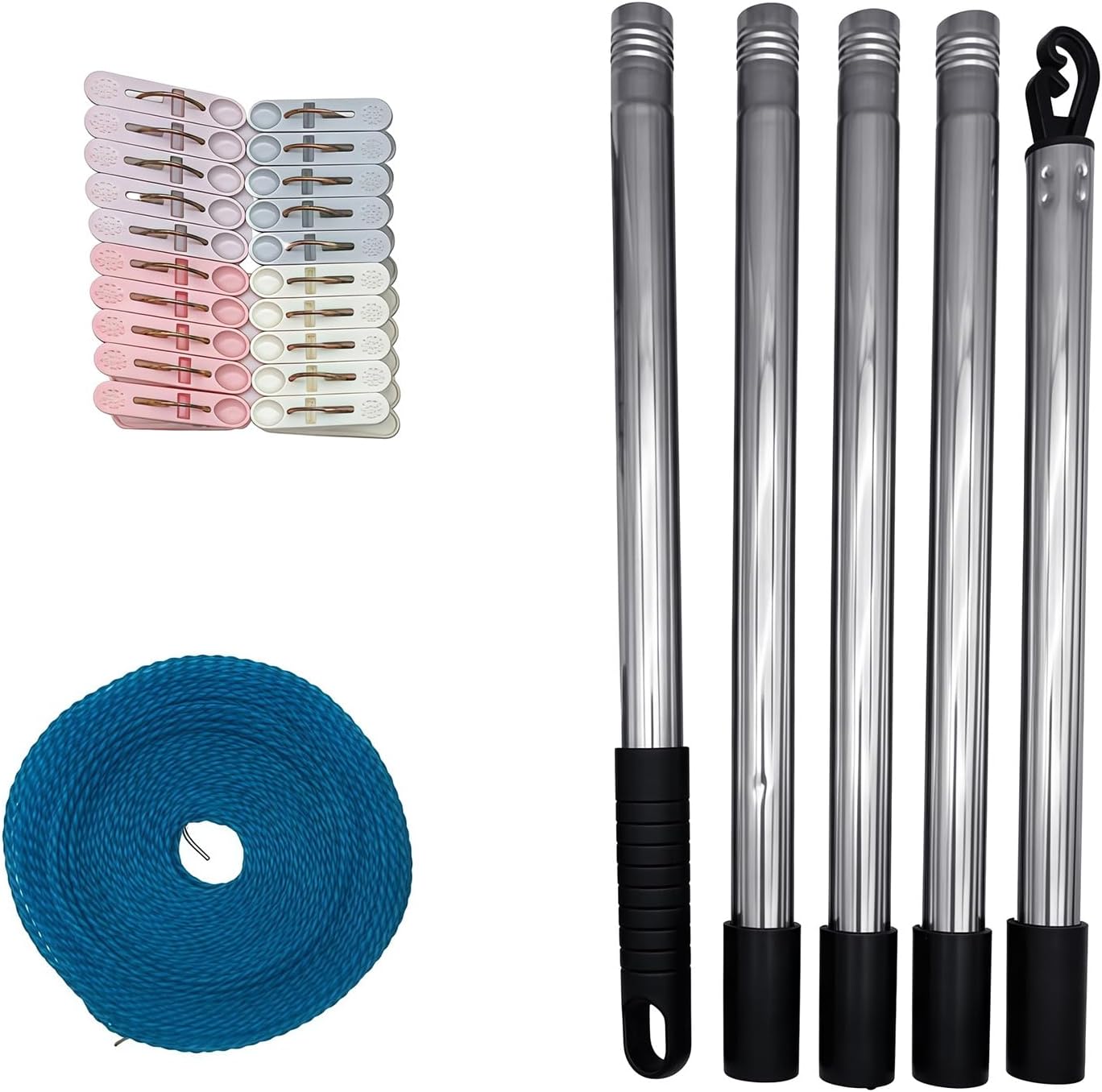 Stainless Steel Clothesline Stand Laundry Line Height for Windproof Outdoor Drying Applications