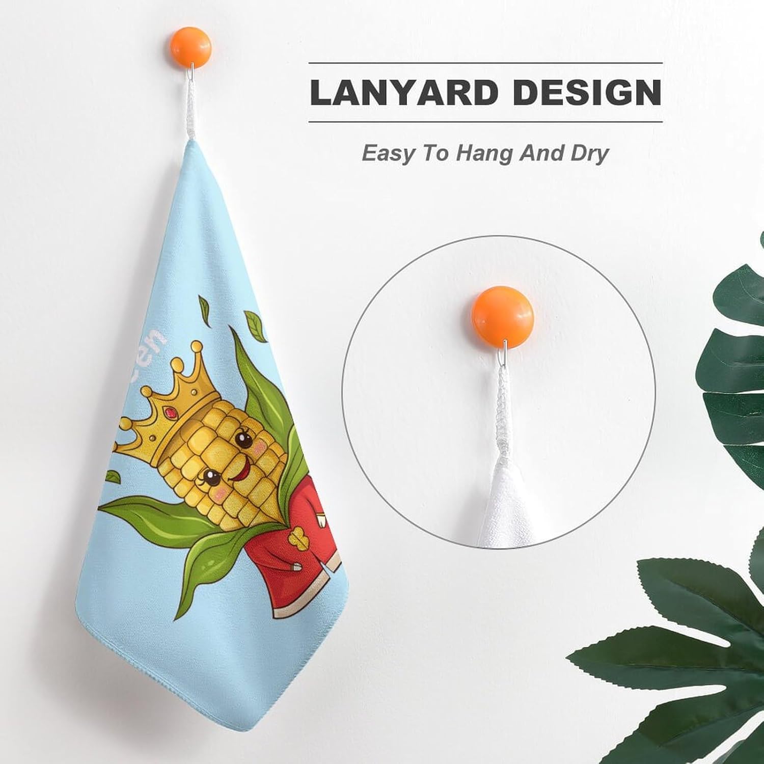 Corn Queen Towel Hand Towels Decorative Towel for Bathroom Kitchen Shower Gym 4PCS