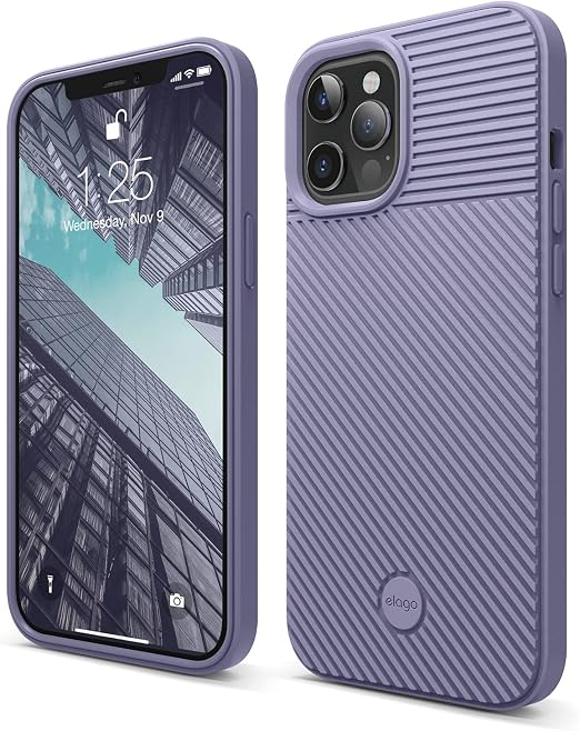 elago Protective Cushion Case Compatible with iPhone 12 Pro Max (2020)  [Purple Grey] - Shock Absorbing Design, Wireless Charging Supported,  Durable TPU Material [US Patent Registered] : Cell Phones \u0026 Accessories