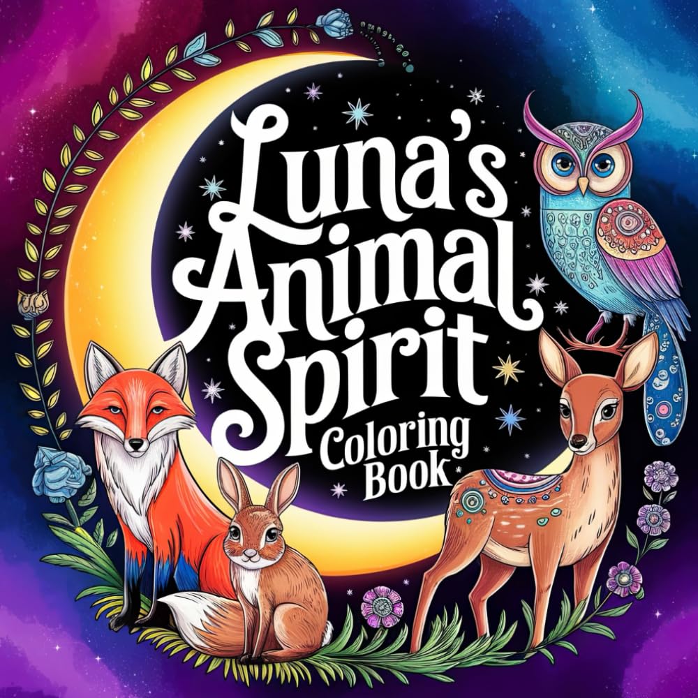 Luna's Animal Spirit Coloring Book: Luna's Sacred Animal Guides for Peaceful Coloring