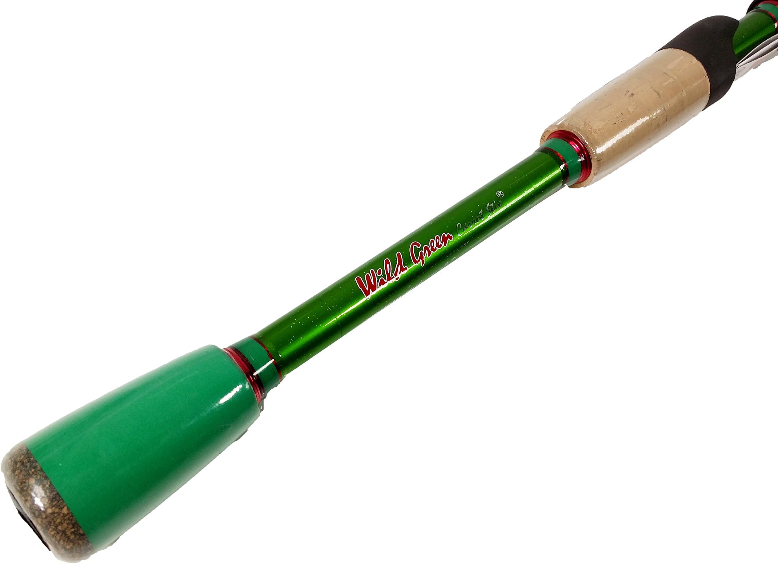 Carrot Stix Spinning 7' 6" Medium Wild Wild Green Greenwater Inshore Fishing Rod C2WG761M-MF-S