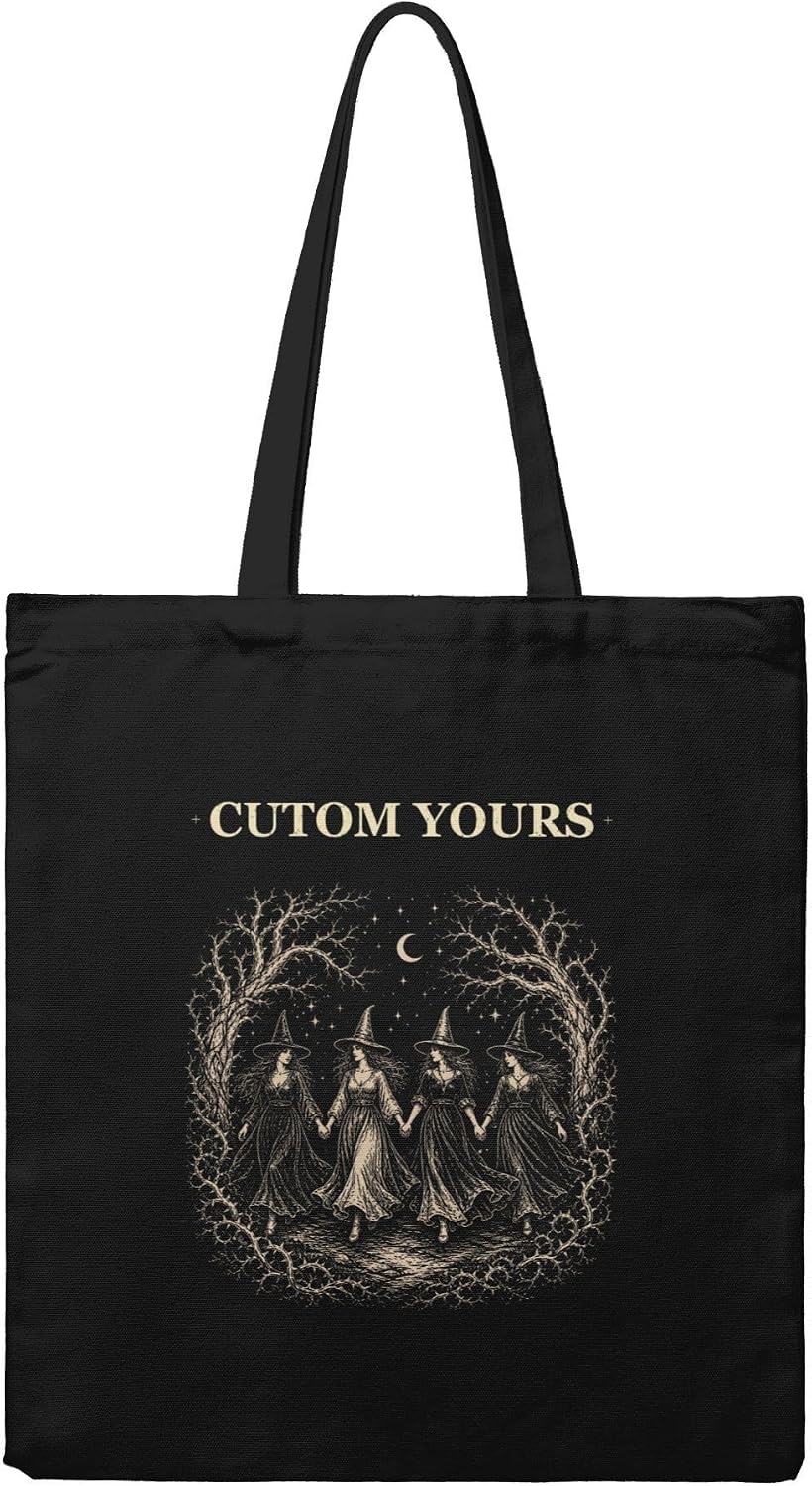Witchy Gifts for Women Halloween Canvas Tote Bag