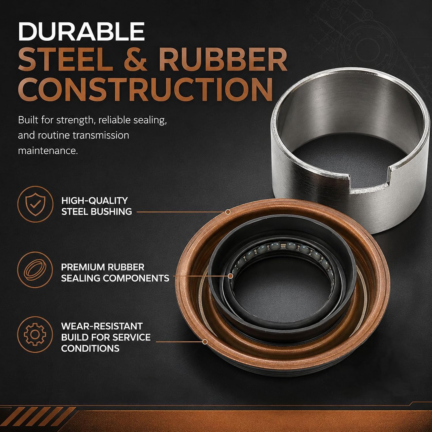Axle Seal & Case Bushing Set Compatible with 6F35, 6T40 with 2009-2016 Escape Fusion Lincoln Mercury Etc.