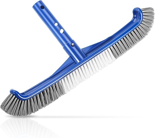 Pool Brush Head, Scrub Brush with Premium Nylon Bristles,Curved Ends