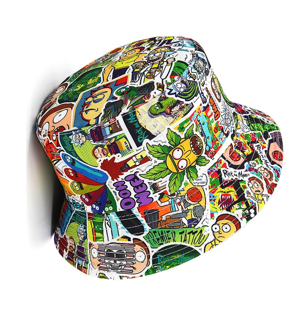 KGM Cool Printed Designer Bucket Hat Women's Men`s Festival Holiday Sun Travel Hats (Cartoon Pickles) Multi