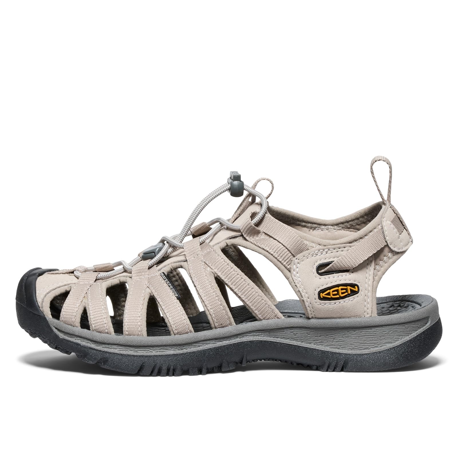 Keen WHISPER W-NEUTRAL GRAY/BRIGHT CHARTREUSE 1008452 - Sandalias para mujer