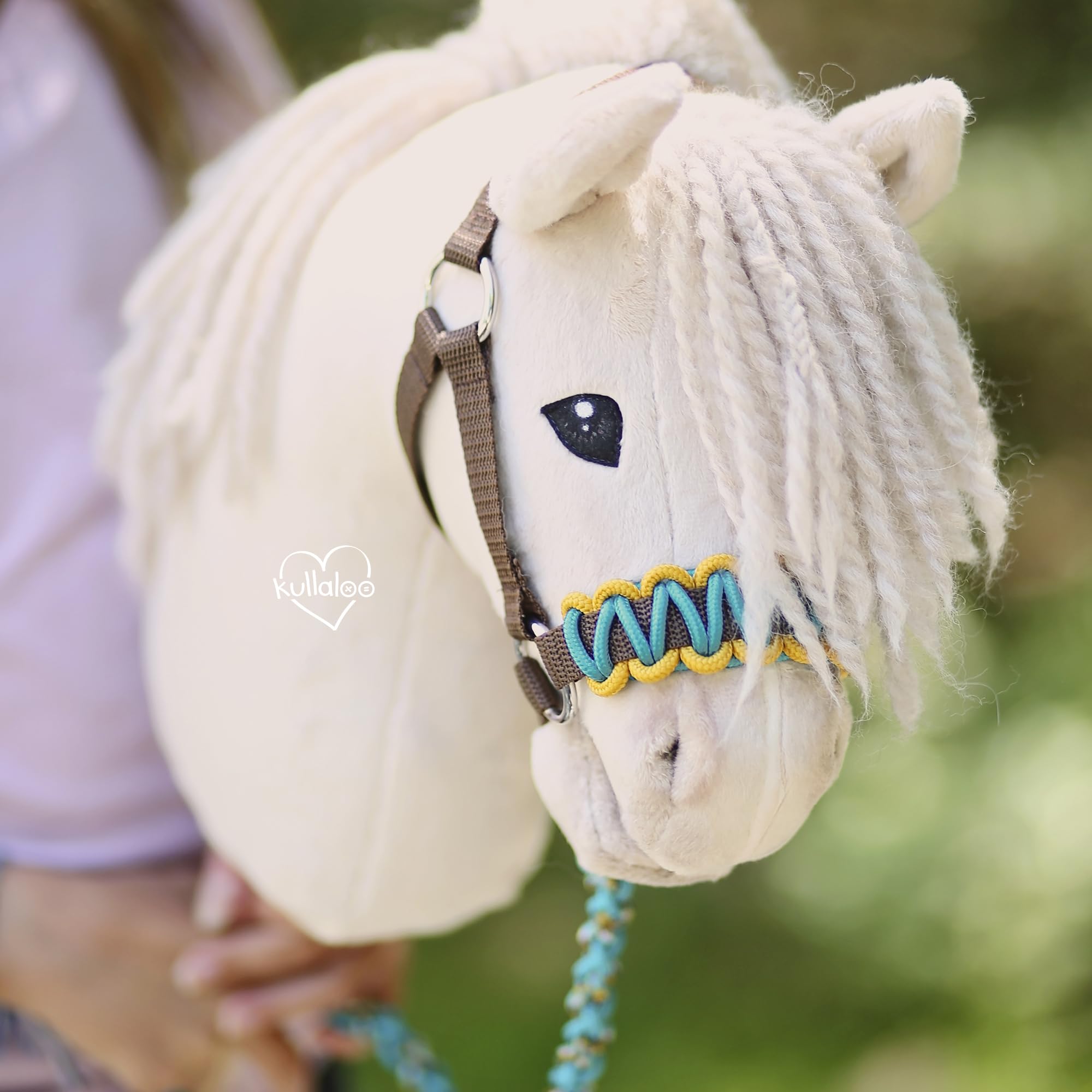 kullaloo Kit di cavezza per cavallo fai da te ✦ Realizza collari a testa di cavallo, cavezza e redini in corda ✦ Include istruzioni ✦ foglia di tè/senape