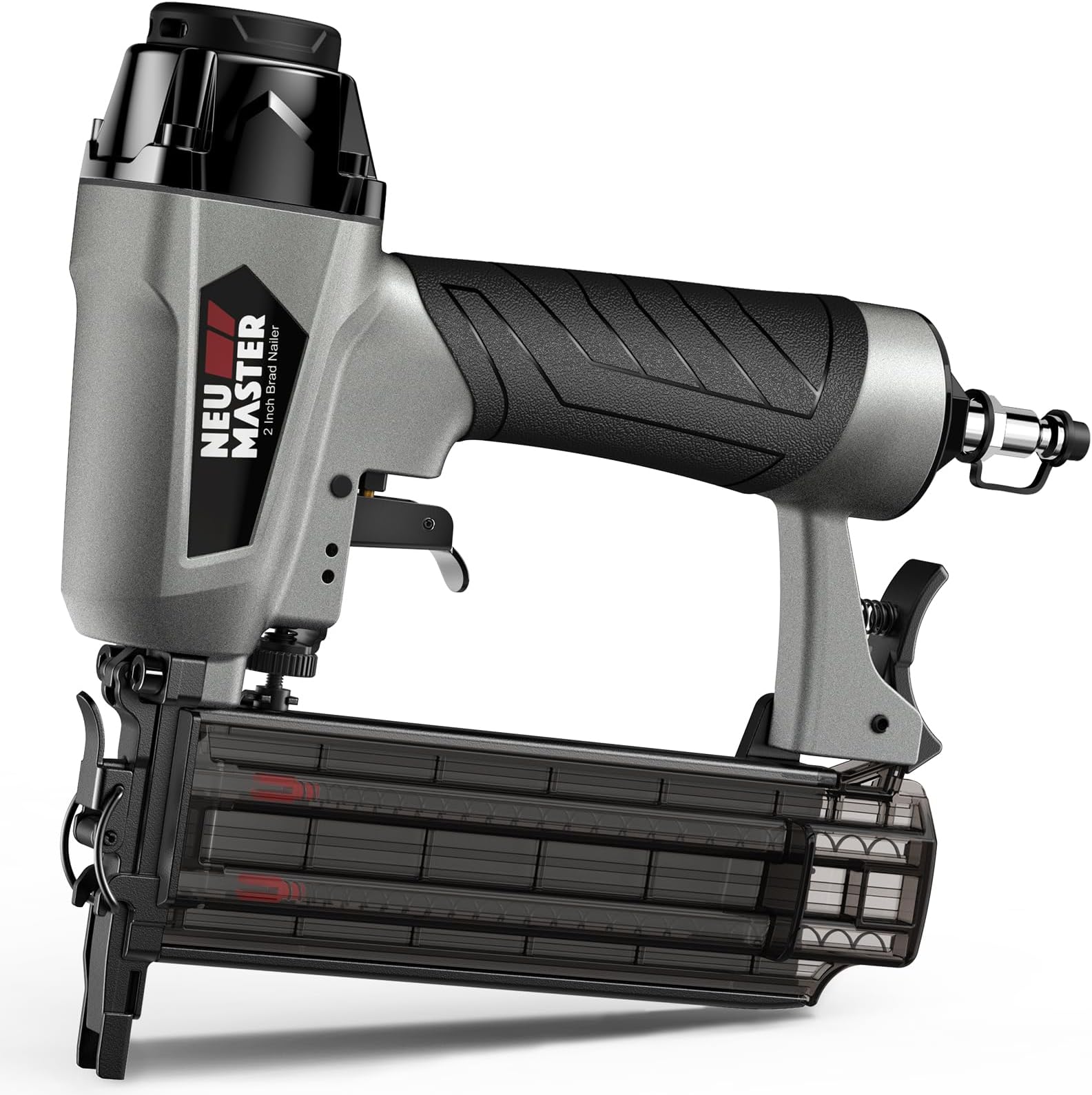 NEU MASTER Pneumatic Brad Nailer, 18 Gauge Nail Gun Fires 5/8-Inch to 2-Inch Brad Nails (Tools Only)