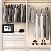 Vista 9 de Caja de seguridad electrónica con teclado y llaves, cajas de bloqueo de dinero, cajas de seguridad para el hogar, oficina, habitaciones de hotel