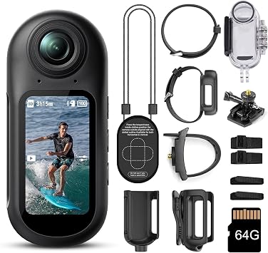 WeGoIOT 4K Mini Thumb Action Camera with Memory Card, Wearable POV Body Cam