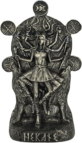 Miniatura 1 de ZXPJUA Estatua de Hekate, estatua de Hécate, altar de Hekate, escultura de diosa griega, altar de brujería de mitología griega, decoraciones