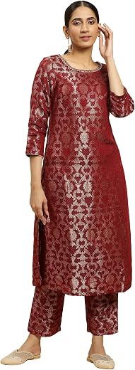 W for Woman Women's Rayon Kurta & Straight Pant (23AUWS19807-312591)