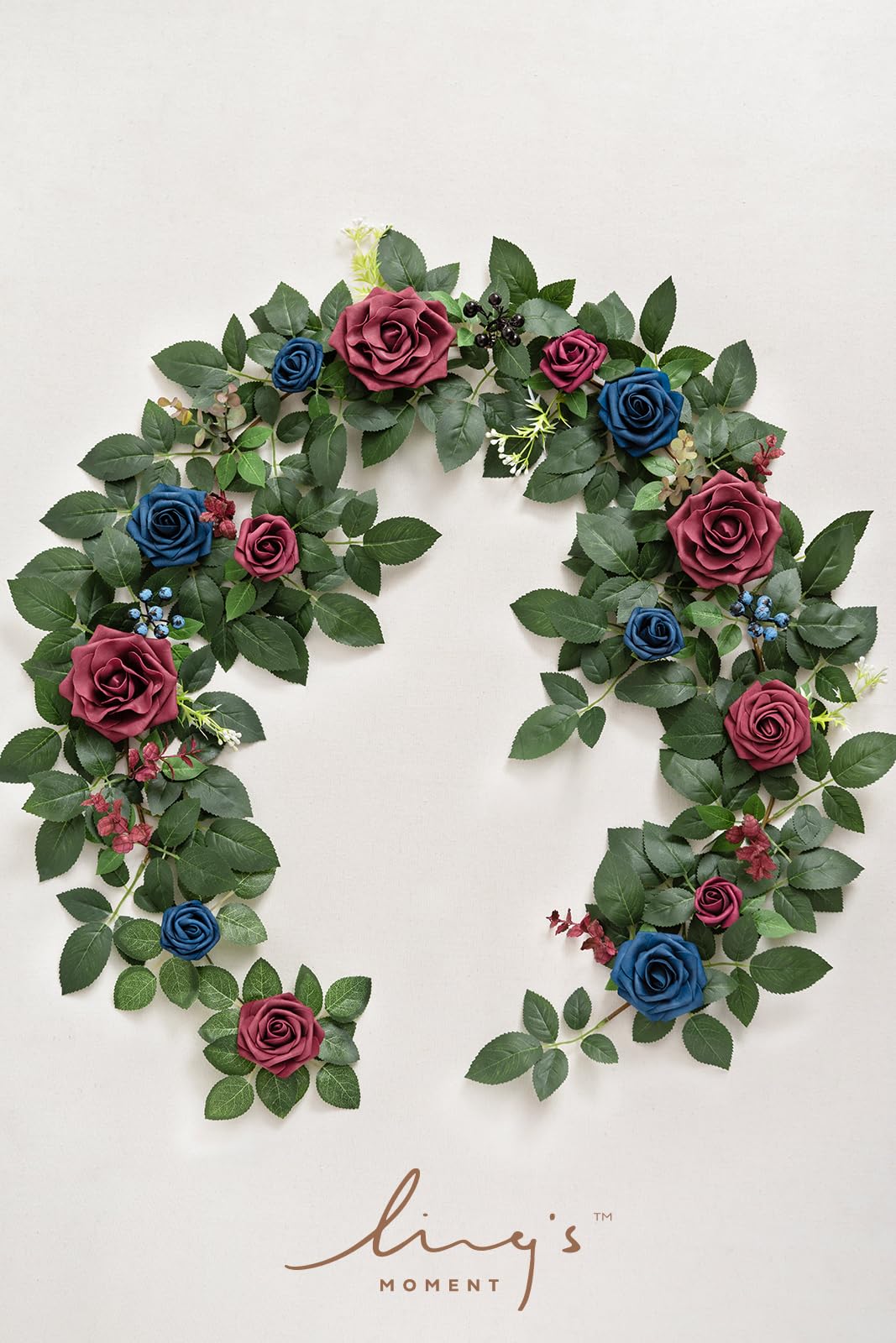 Amazon.com: Ling's moment 5FT Burgundy Artificial Flower Garland