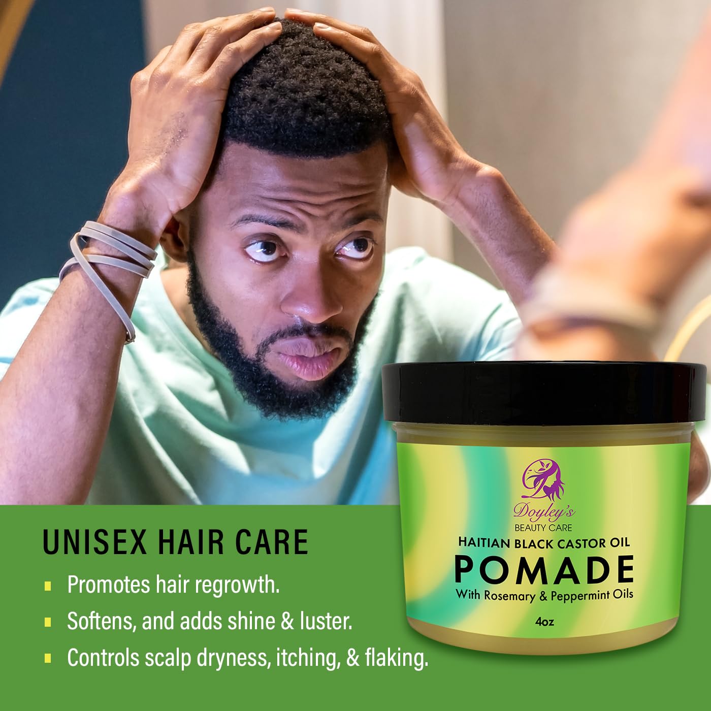 Doyley's Haitian Black Castor Oil 4oz and Pomade 4oz 2-Pack Bundle