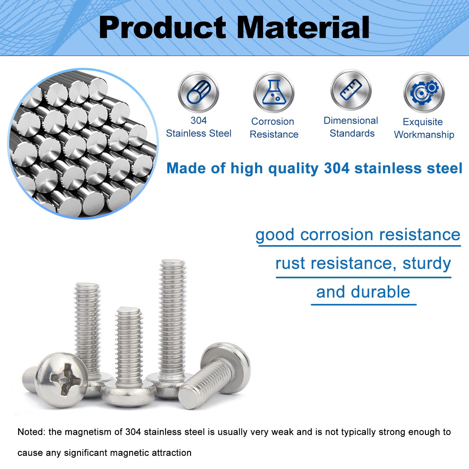 M4x40mm Machine Screws Phillips Cross Pan Head Cabinet Doors Screws