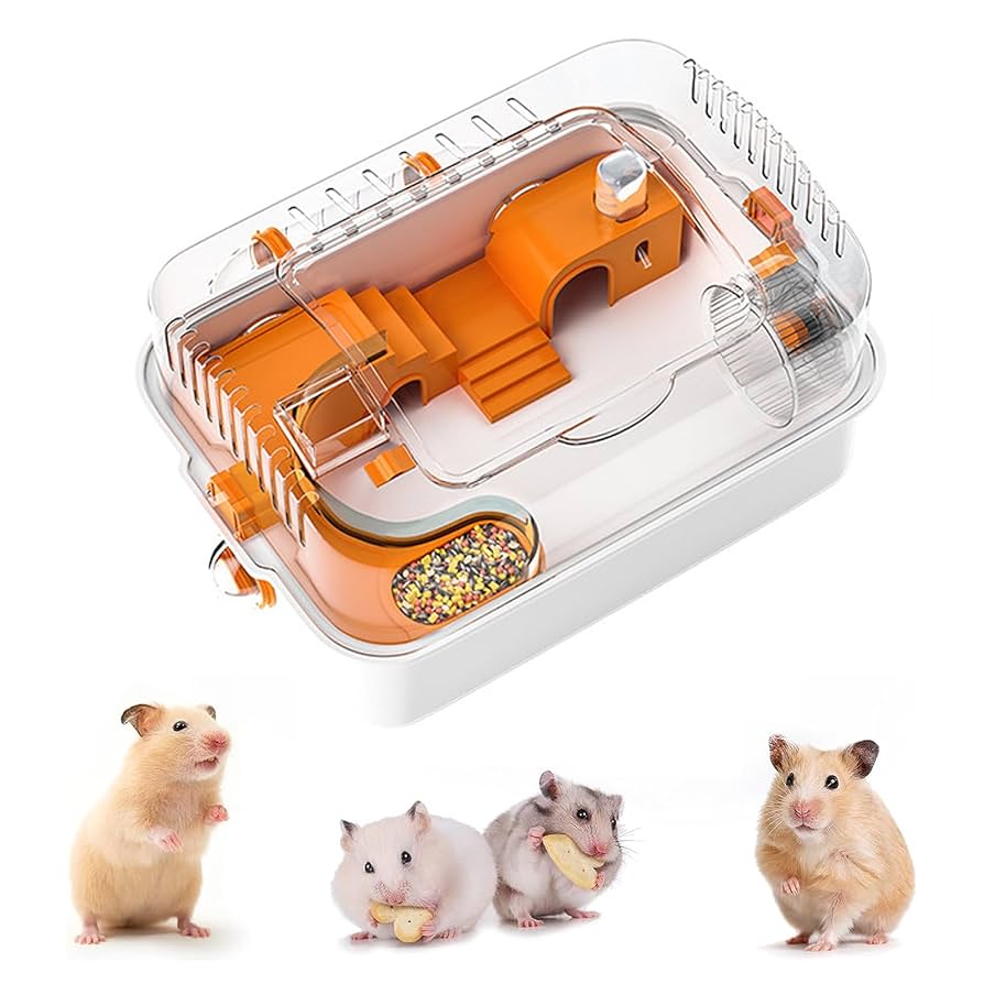 ハムスターケージ　爬虫類　ケージ　クリア　ハムスター　小動物ケージ Amazon | ハムスターケージ 小動物ケージ クリアケージ 大型