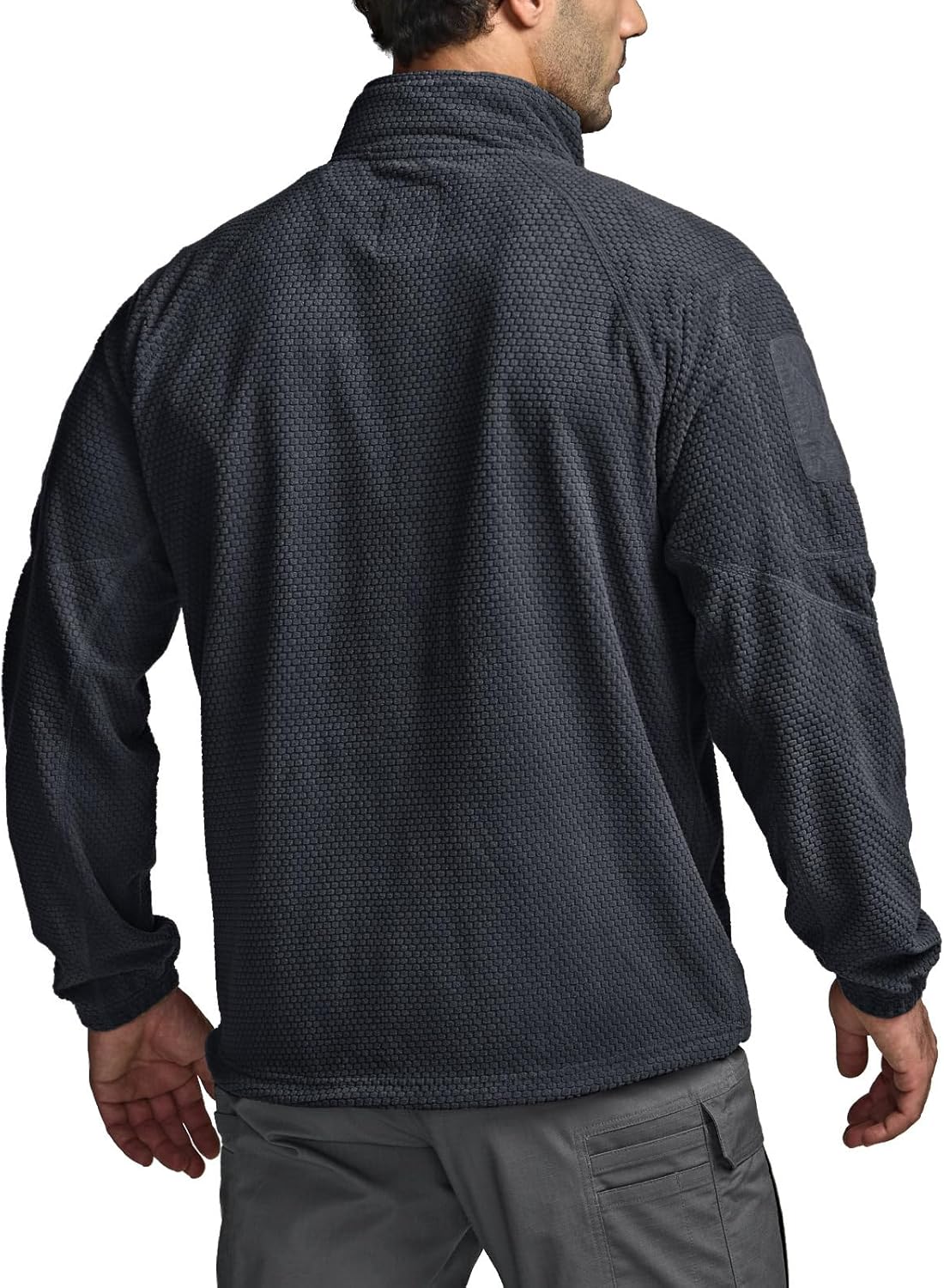 CQR Men's Full-Zip Tactical Jacket, Soft Warm Military Winter Fleece Jackets, Outdoor Coats with Zipper Pockets - Image 9