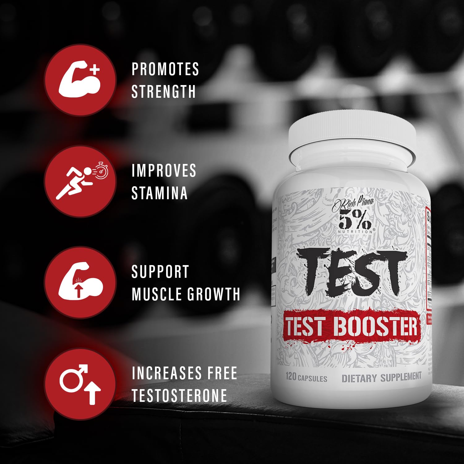 5% Nutrition Test - Natural Testosterone Booster for Men — Amazon image 3