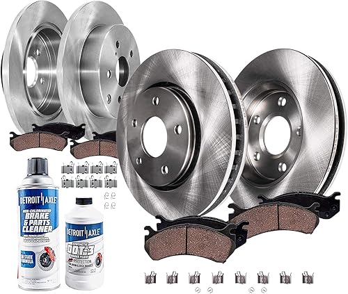 Miniatura 13 de Detroit Axle - Kit de frenos para 2005-2010 Scion TC Rotores de freno de disco delantero y trasero pastillas de freno de cerámica con hardware 2006