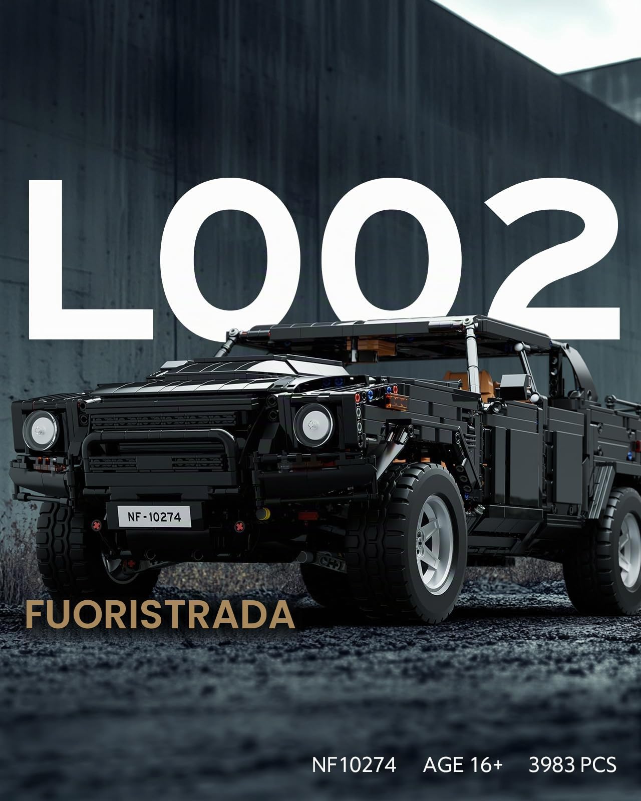 Nifeliz L002 Set di costruzioni di Auto Fuoristrada per adulti, Modellino di Auto da Collezione Scala 1:8 da Costruire, Offroad Regalo per Uomo, Donna, Lui o Lei (3983 pezzi, NF10274)