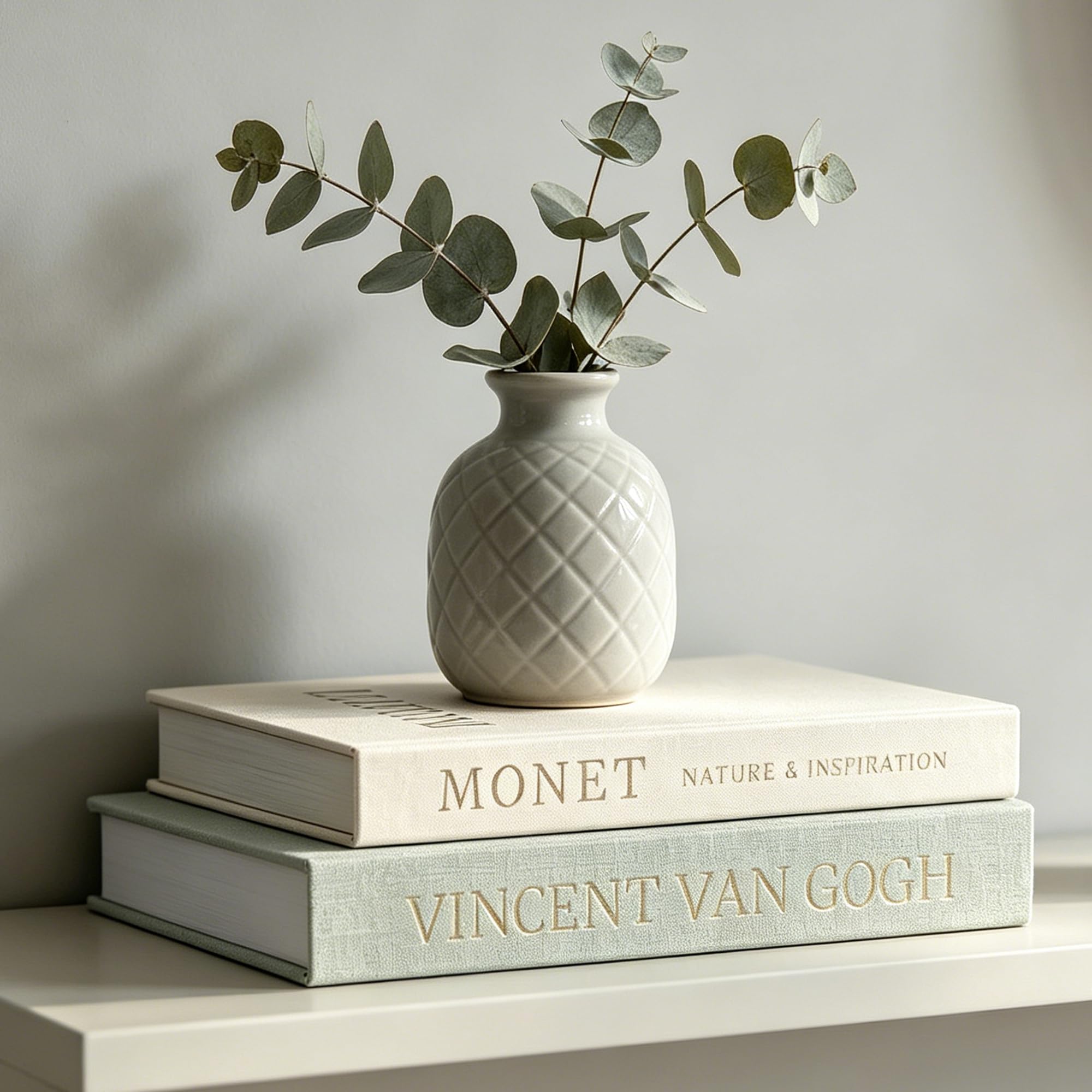 Libri decorativi in finto lino neutro per la decorazione