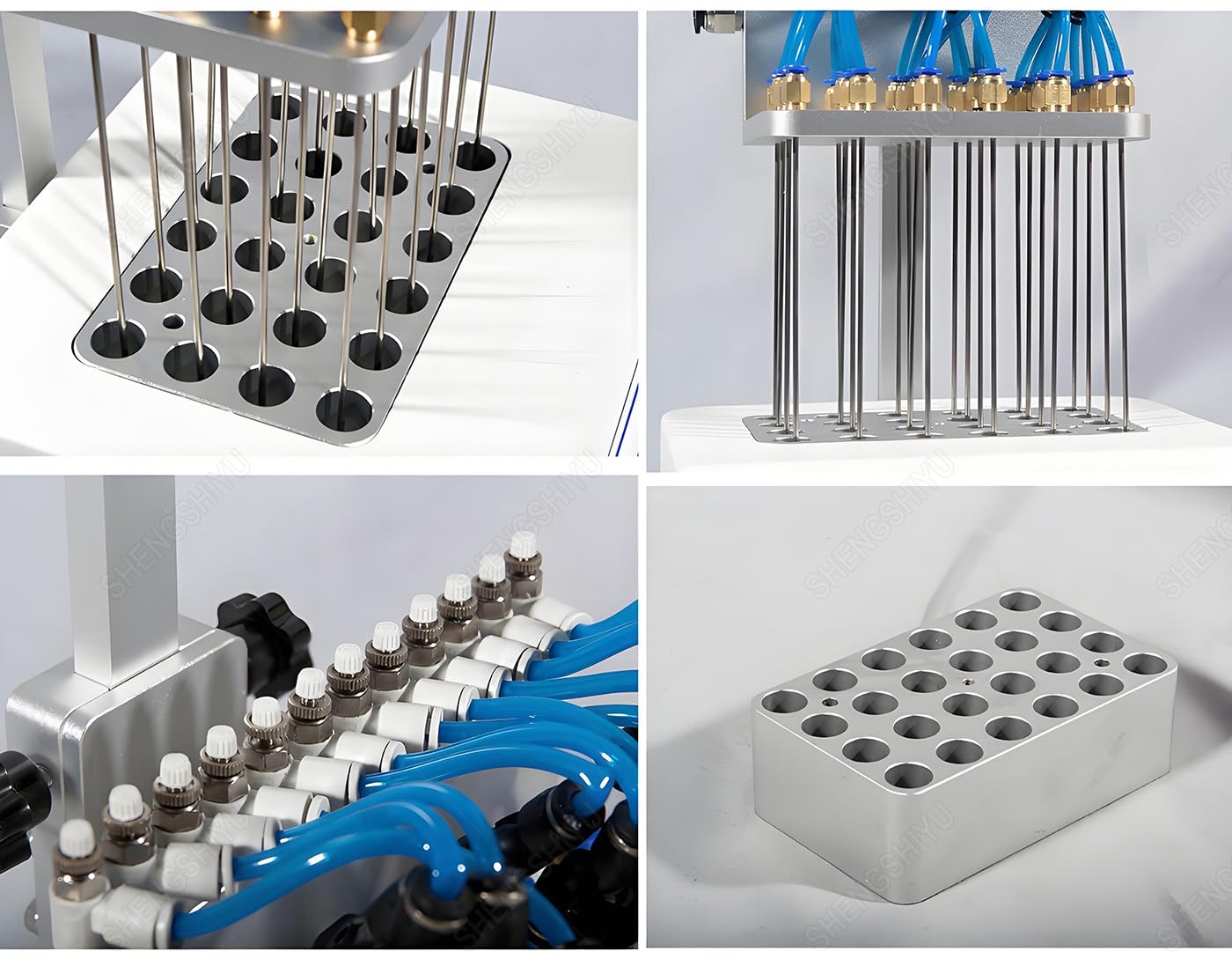 Concentrateur d'évaporateur d'échantillon de laboratoire, hauteur réglable avec aiguilles à gaz, soufflage de pression scientifique, instrument d'analyse de laboratoire multi-modules