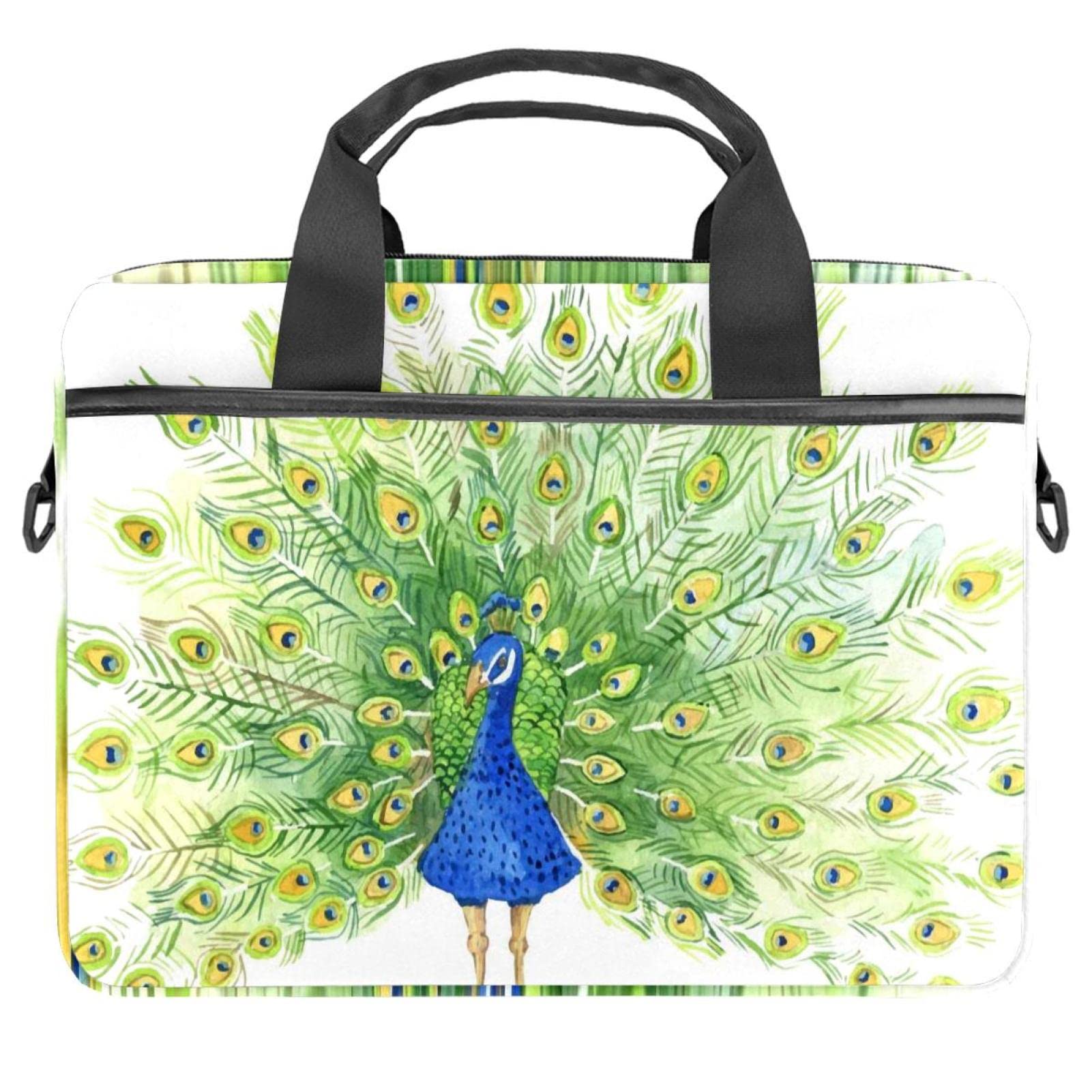 Sac ordinateur 13-14 pouces paon aquarelle multicolore pour PC portable