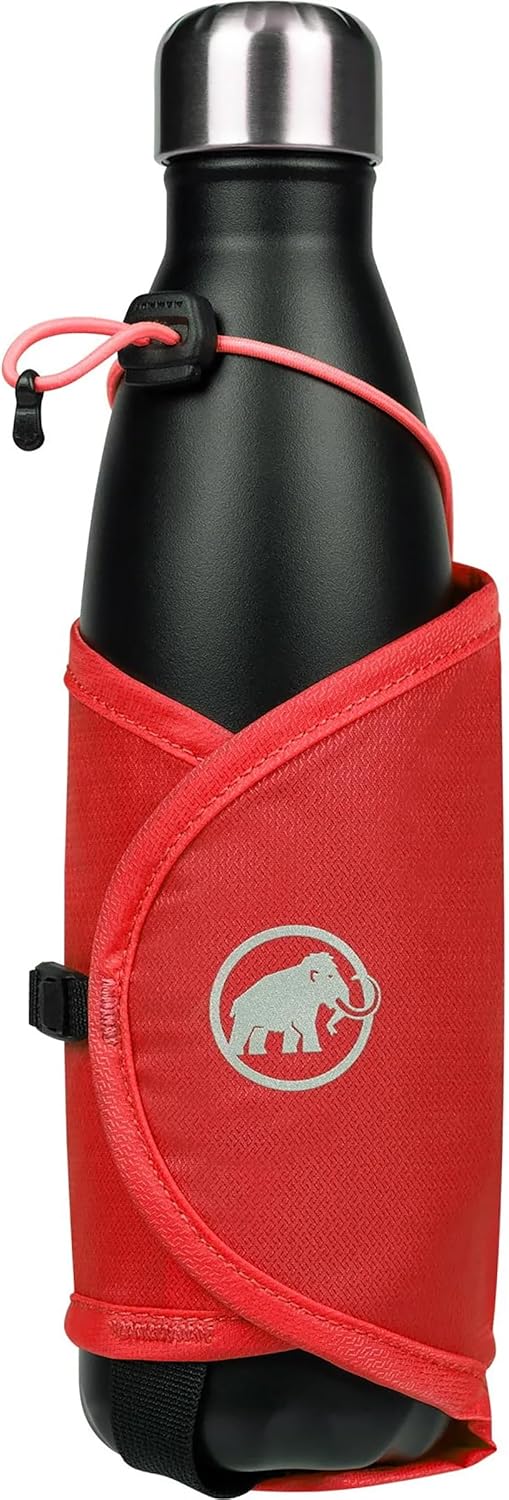 Mammut Lithium Add-on Bottle Holder - Water-Repellent, Adjustable Hydration Accessory for Hiking, Red, One Size