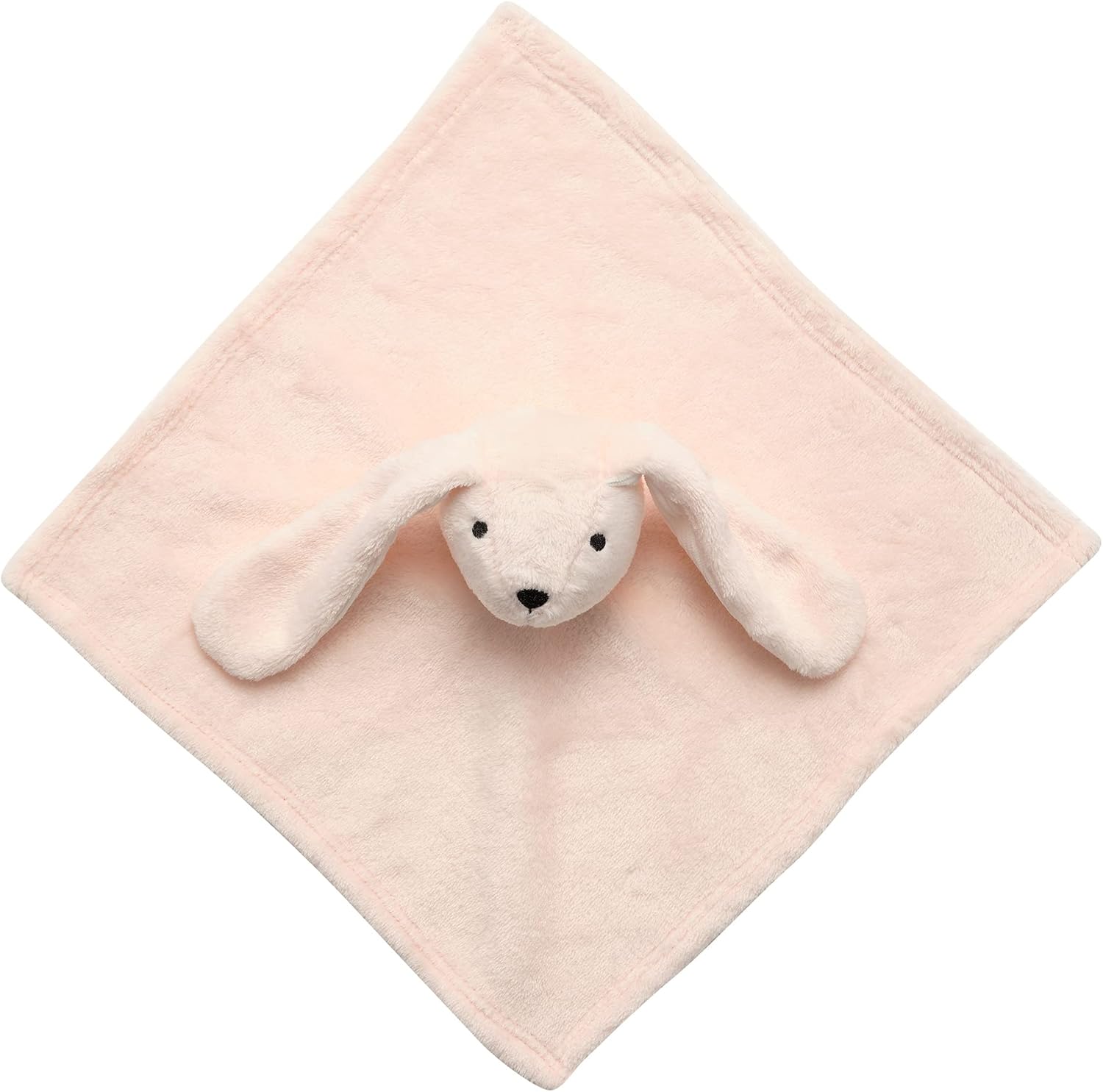Lambs & Ivy Pink Bunny Soft Baby/Child/Toddler Plush Lovey Security Blanket (Pack of 2)