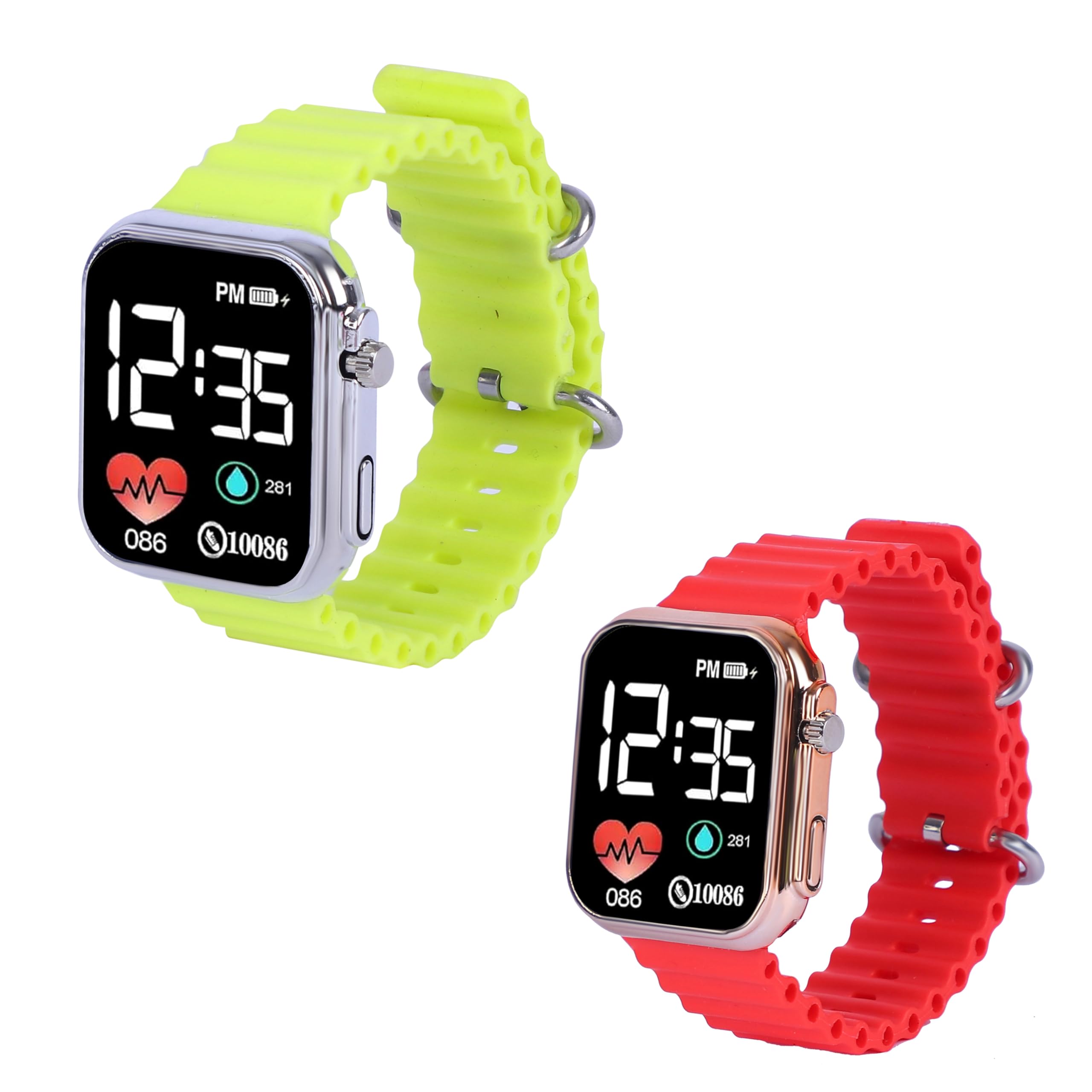 RAHI INDIA Digital Smart Design LED Display Kids Watch for Boys & Girls, Men and Women, Birthday Gift, Combo Watch (Age 4-15 Years) (B0CVRYY94Q) Amazon Price History, Amazon Price Tracker