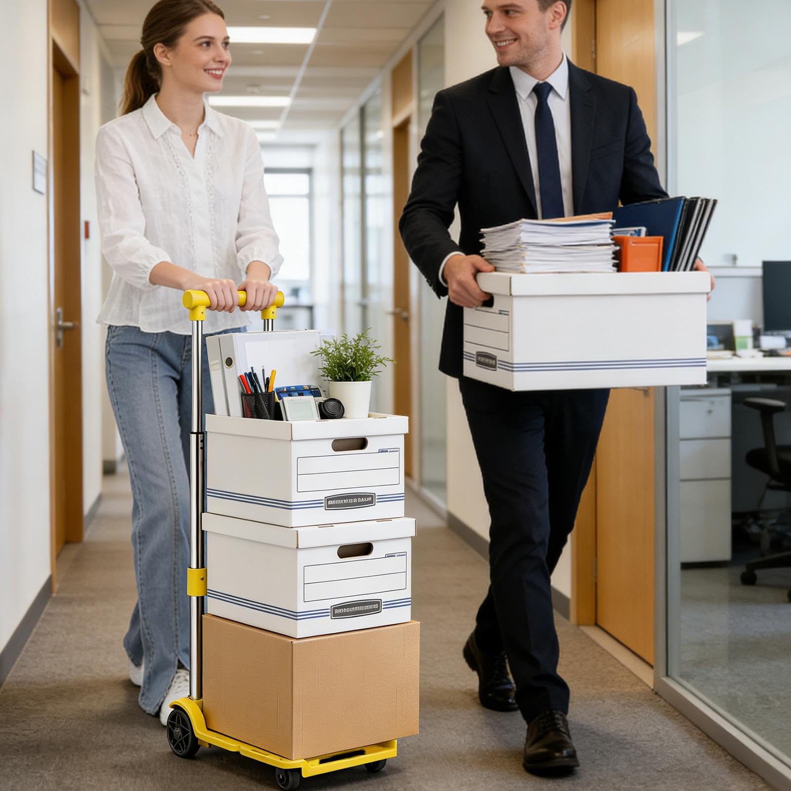 Carrello pieghevole portatile con ruote e 100 kg | Carrello pieghevole regolabile in altezza, per aeroporto, viaggi, shopping, garage, trasporto