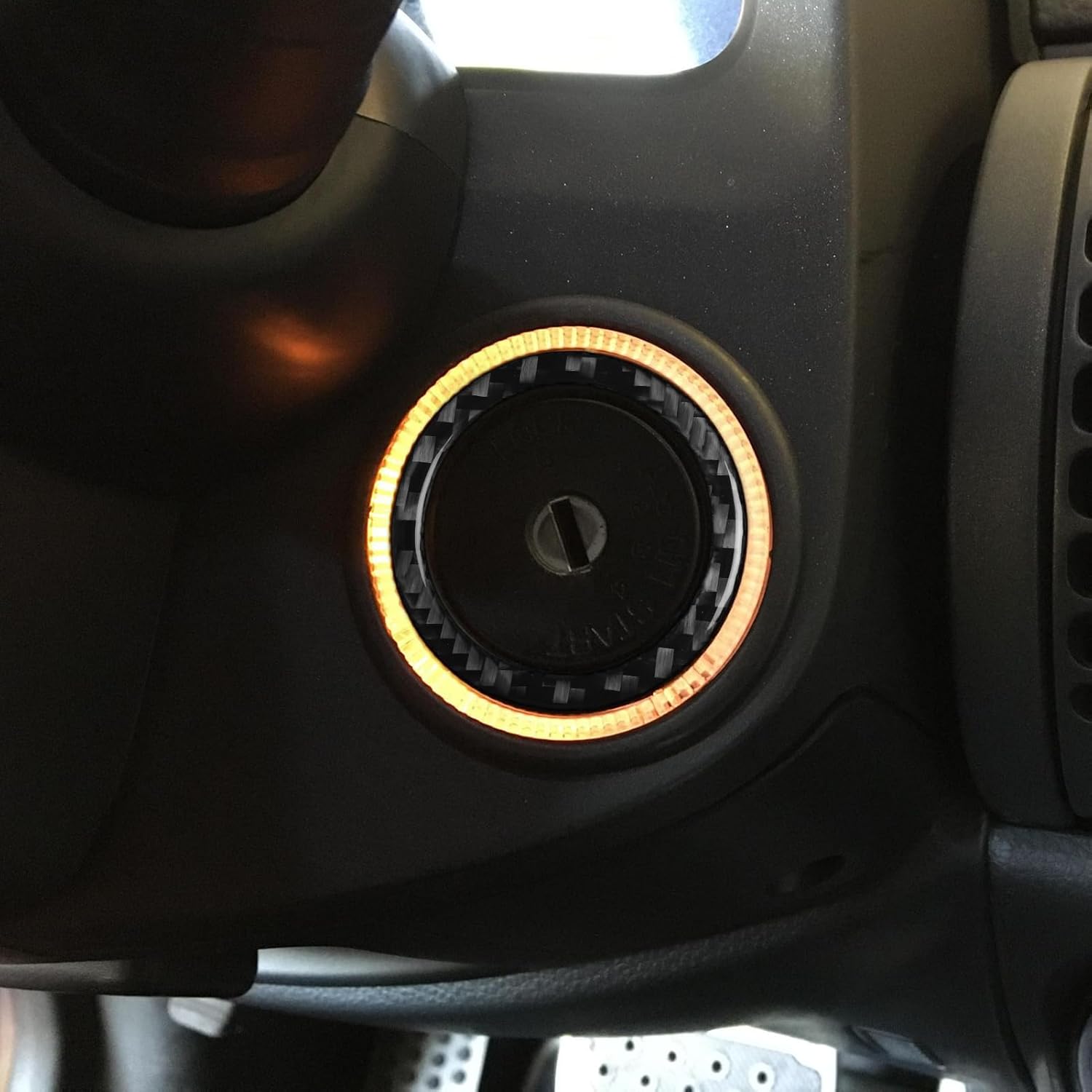 Real 3K Black Carbon Fiber Car Dashboard Central Air Conditioning A/C Climate Control Panel Trim Sticker Auto Interior Accessories Compatible with Infiniti G35 2002 2003 2004 Sedan/Coupe