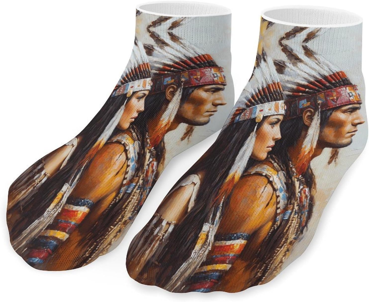 Native USA Indians Men Women Ankle Socks for Men Women Low Cut Crew Sock Casual Sports Clothing