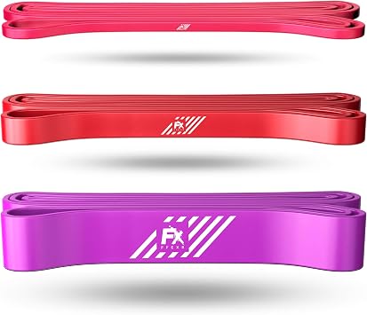 FX FFEXS Resistance Bands Set Men - Exercise Bands Durable Latex - Pull Up Bands Gym - Stretch Bands for Exercise - Workout Bands Fitness - Elastic Bands Gym - Men & Women - All Strength Levels