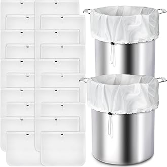 Chumia 20 Pack Brew Bags Reusable Extra Large 26 x 22'' Fine Mesh Strainer Cold Brew Filters Drawstring Cheese Cloth Straining Bags Wine Making Supplies for Fruit Cider Beer