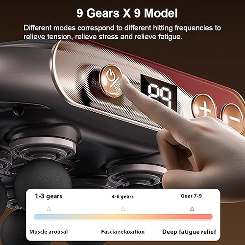 Miniatura 3 de Husband 2.0 Knot Buster, masajeador de 16 bolas, 30 niveles de intensidad y 3 modos inteligentes, 16 pistolas de masaje de cabeza de tejido profundo