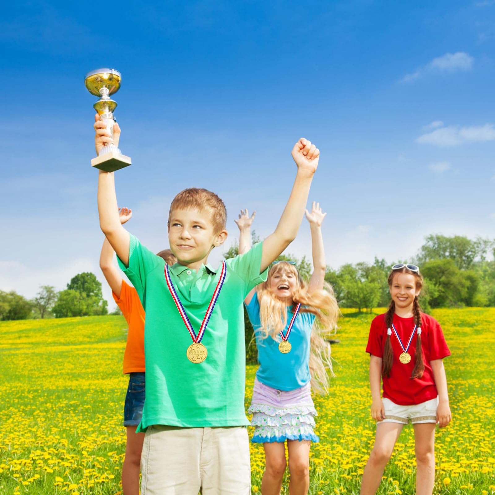 Medallas de Oro de Plástico Gosknor para Niños, Premios para Juegos Deportivos